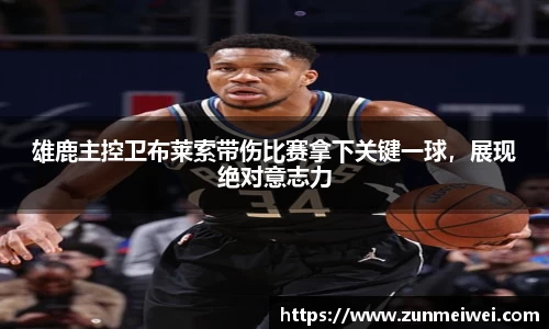 雄鹿主控卫布莱索带伤比赛拿下关键一球，展现绝对意志力
